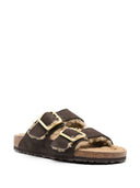 Birkenstock Arizona Bold Shearling Espresso, Natural Leather