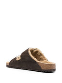 Birkenstock Arizona Bold Shearling Espresso, Natural Leather
