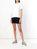 Thom Browne Relaxed Fit Kurzarm-T-Shirt mit RWB-Streifen in der Mitte hinten aus klassischem Piqué