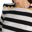 Balmain gestreiftes Trikot -Top