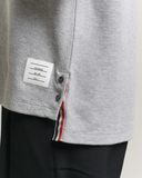 Thom Browne Short Sleeve Tee In Textured Pique W/ Eng 4 Bar