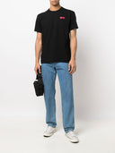 Comme Des Garçons Play Unisex T Shirt Double Burgendy Emblem Knit