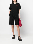 Comme Des Garçons Play Unisex T Shirt Double Burgendy Emblem Knit