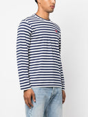 Comme Des Garçons Play U T-Shirt Double Burgendy Emblem Knit