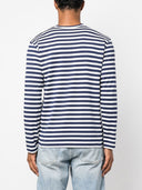 Comme Des Garçons Play U T-Shirt Double Burgendy Emblem Knit