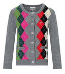 Grauer Diamant-Cardigan von Ganni