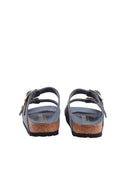 Birkenstock Arizona Big Buckle Hex Grigio basalto, Pelle oliata, S