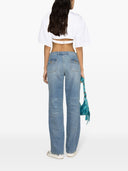 Palm Angels Knee Panel Mid Rise Straight Jeans