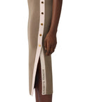 Elisabetta Franchi Beige Knitted Midi Dress