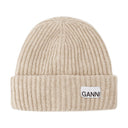 Beanie Ganni Wool Beige