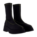 Retro Flatform Ankle Boots Ganni Synthetic Black
