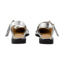 Feminine Buckle Ballerinas Ganni Synthetic Leather Silver