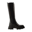 Cleated High Chelsea Boots Ganni Synthetic Leather Black