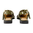 Ballerinas Feminine Ganni Synthetic Green