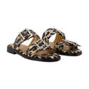 Feminine Sandals Ganni Denim Printed