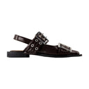 Ballerinas Ganni Polyester Bordeaux