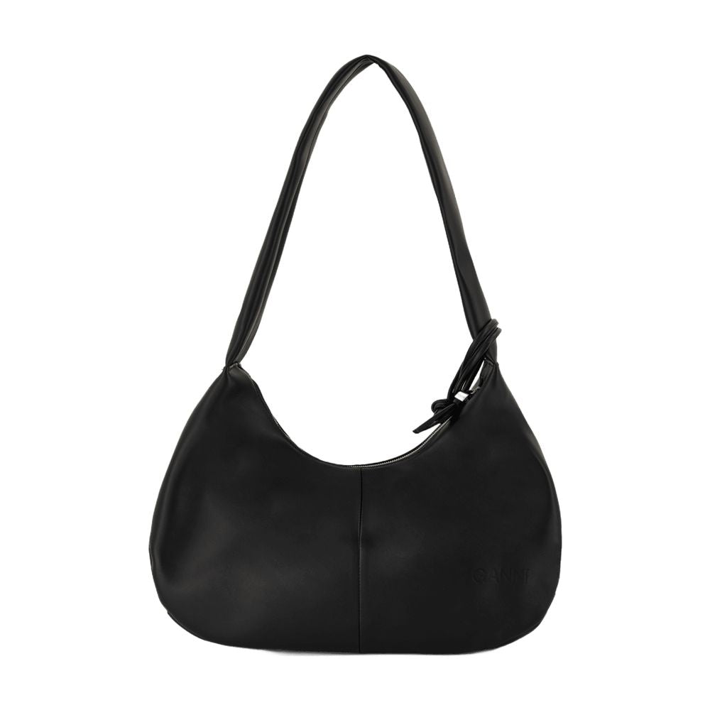 Bou Medium Shoulder Bag Ganni Leather Black