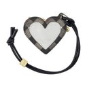 Bou Heart Keyring Ganni Leather Black