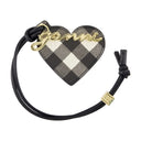 Bou Heart Keyring Ganni Leather Black