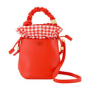 Bou Bucket Mini borsa Ganni in pelle rossa