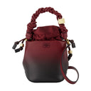 Bou Bucket Mini Purse Ganni Leather Burgundy