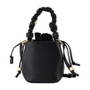 Bou seau mini-sac à main ganni en cuir noir