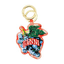 Grape Keyring Ganni Leather Red