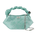 Bou Mini Flower Crossbody Ganni Satin Green