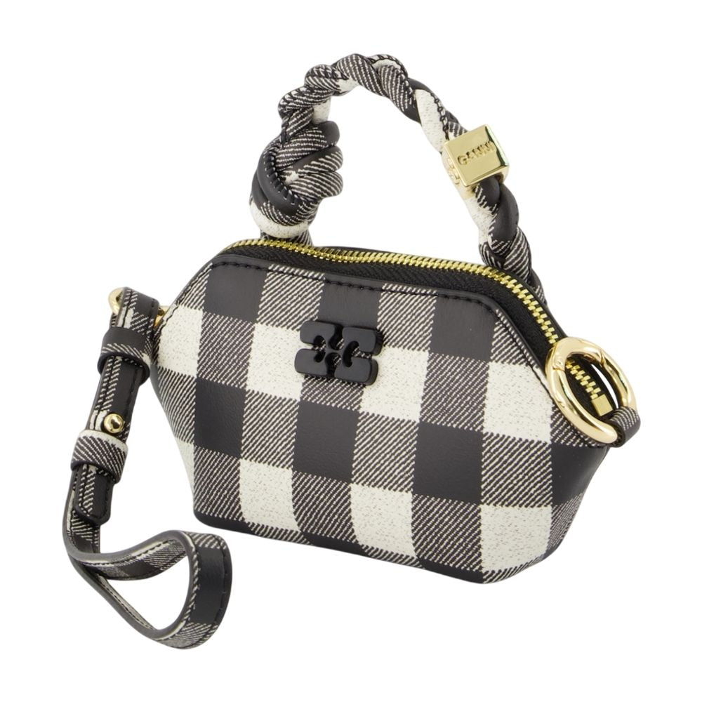 Bou Nano Keyring Ganni Leather Black