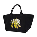 Xxl Banana Shopper Bag Ganni Cotton Black