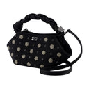 Bou Mini Flower Stud Purse Ganni læder sort