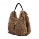 Kat Large Coyote Shoulder Bag Ganni Synthetic Brown