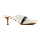 Sue Heeled Sandals Ganni Leather White
