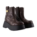 Kat Low Croco Ankle Boots Ganni Leather Brown