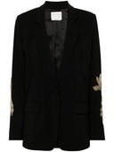 Strong brodery stretch cady veste fissures