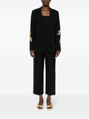 Strong brodery stretch cady veste fissures