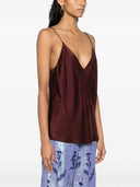 Strong Strretch Silk Satin Strappy Top