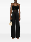 Pantalones anchos de satén de seda estiramientos fuertes fuertes