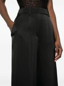 Pantalones anchos de satén de seda estiramientos fuertes fuertes