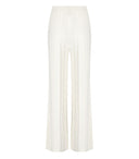 MM MAX MARA TEMA Pantalones de punto blanco
