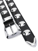 Khaite Benny Belt With Studs Silver Buckle (30 Mm)