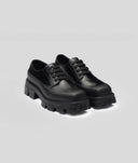 Prada Prada Monolith Brushed Leather Lace Up