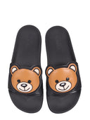 Sandales d'ours en peluche à glissière Moschino