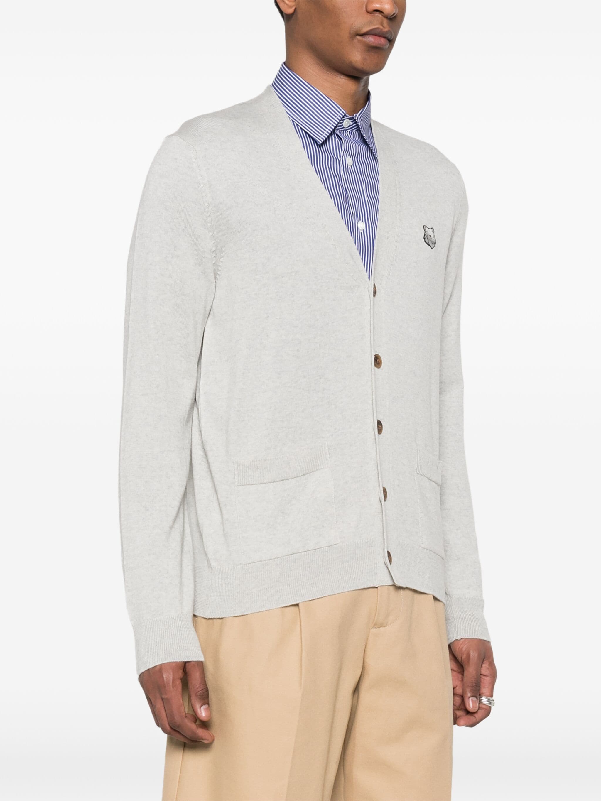 トップス BOLD FOX HEAD PATCH REGULAR CARDIGAN Maison Kitsuné - Bold Fox Head Patch Regular Cardigan | HBX