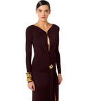 Elisabetta Franchi Red Carpet Dark Chocolate Dress