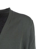 Sette Fili Cashmere Cardigan M/Lunga Fondo Tubolare Con Spacchi