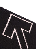Écharpe Off White Type Logo Noir Rose Doux