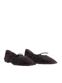 Alohas Sway Suede Coffee Brown Leather Ballet Flats Altezza Tacco 1 Cm