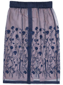 Parosh Sorgente Embroided Tulle Skirt