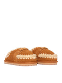 Mou Kids Pantoufle Daim Lettre Logo